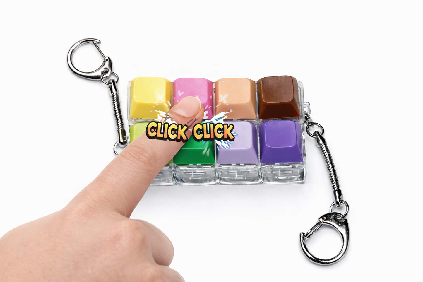 Mechanical Keyboard Switch Keychain LED Backlight - Tactile Sensory Decompression