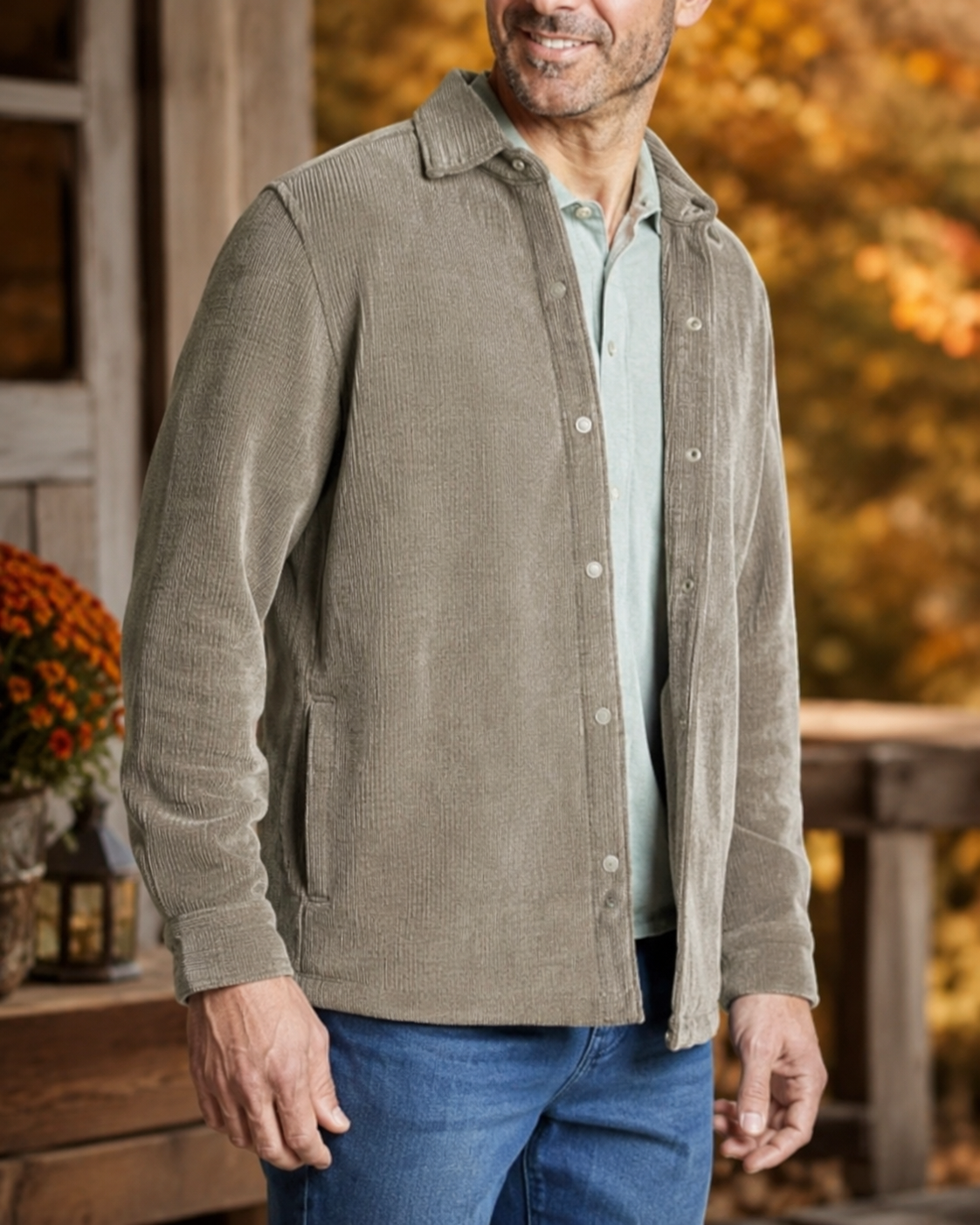 Copper & Oak Men's Stretch Shirt Jacket