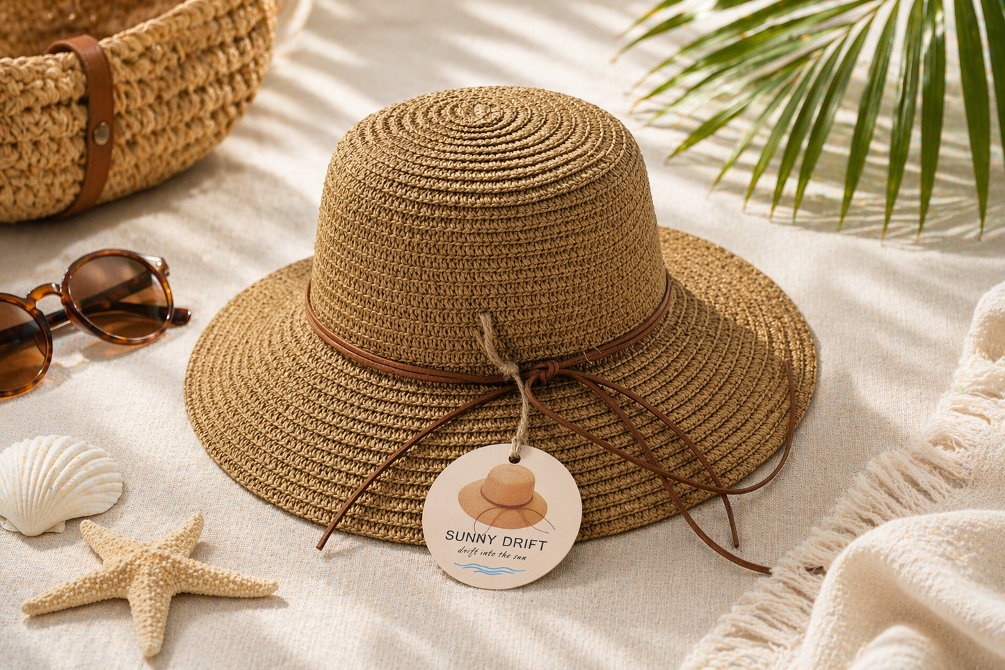 Women Wide Brim Sun Hat Beige 100% Paper Straw Beach Garden Summer Travel Hat